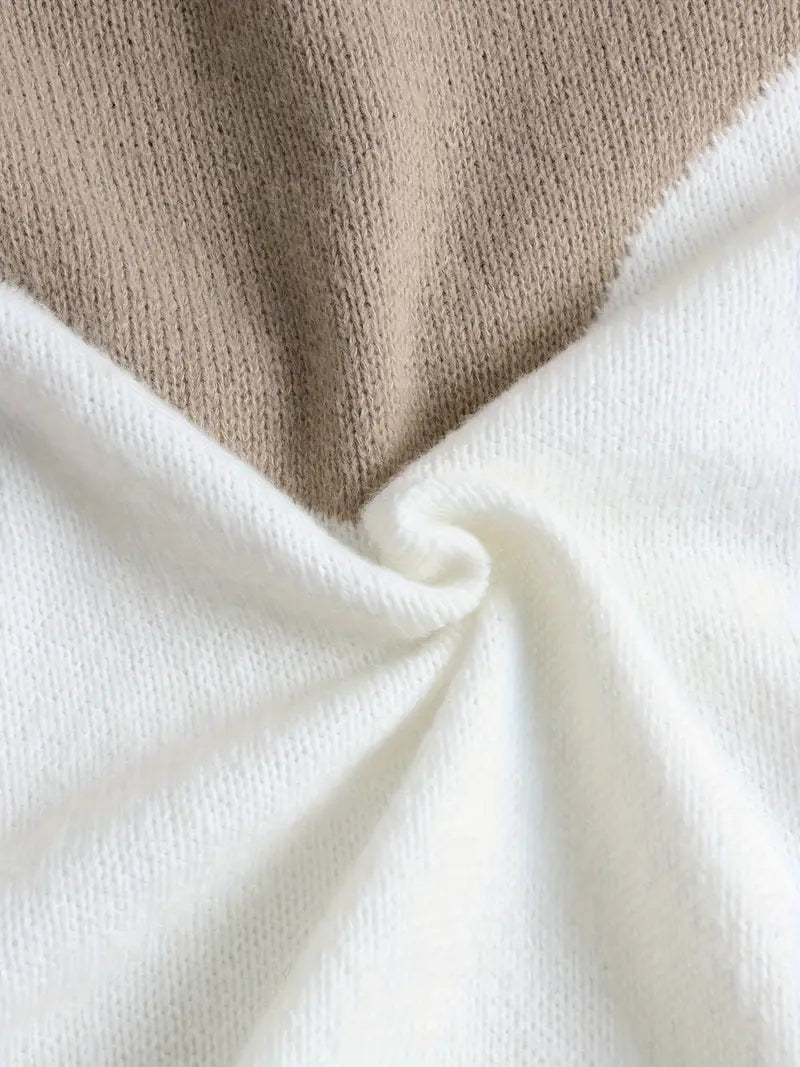 Bellaso – lässiger farbblockpullover