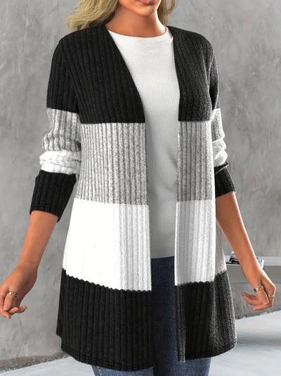 Bellaso – strickjacke mit offener vorderseite für frühling und herbst