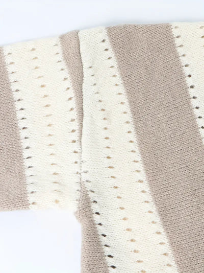 Bellaso – gestreifter pullover mit v-ausschnitt