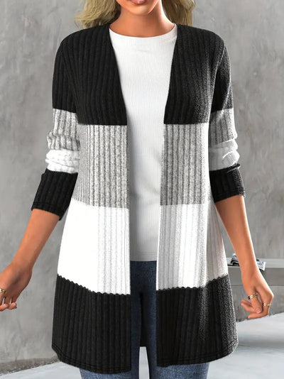 Bellaso – strickjacke mit offener vorderseite für frühling und herbst
