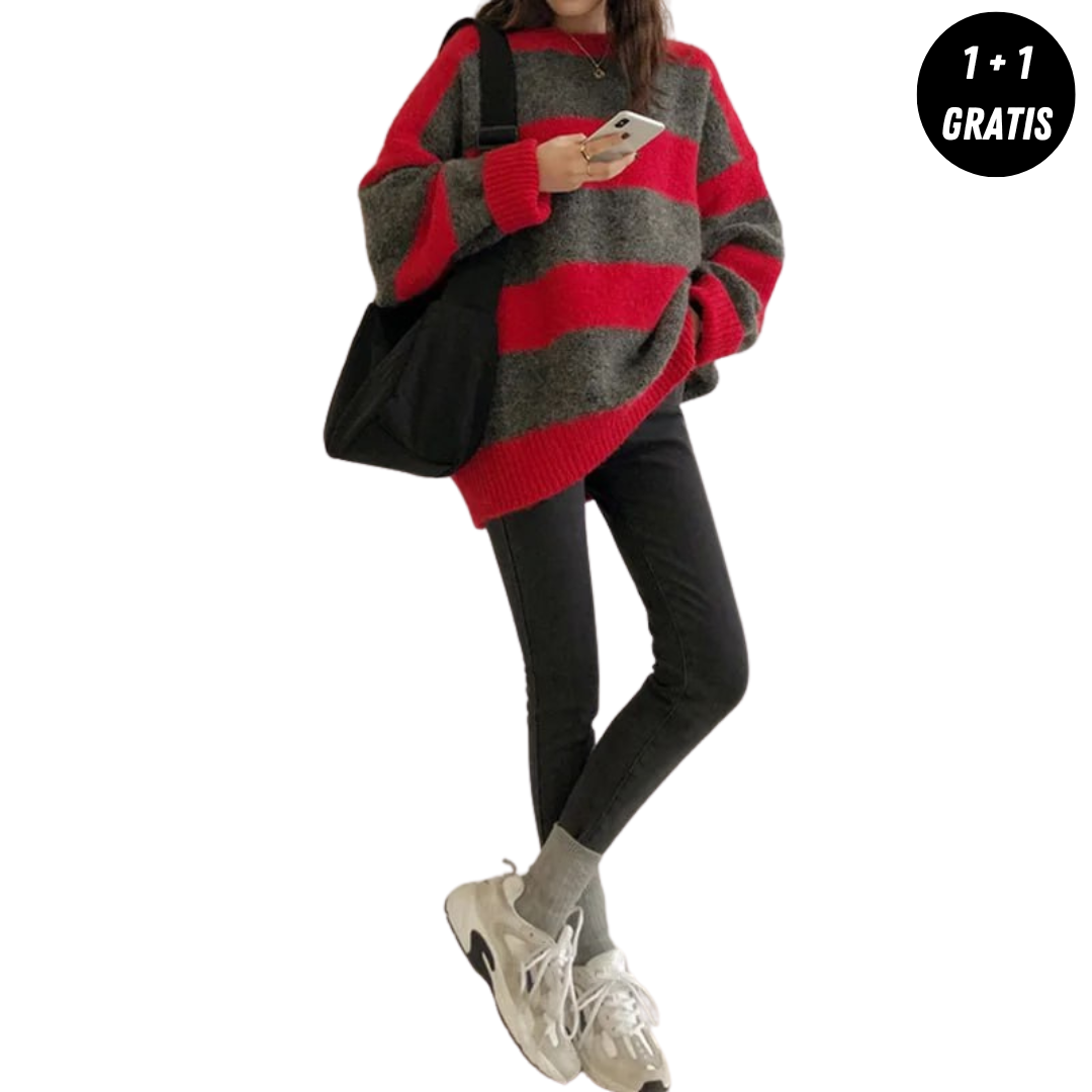 Bellaso - Französischer  Herbstpullover in zwei Farbstellungen