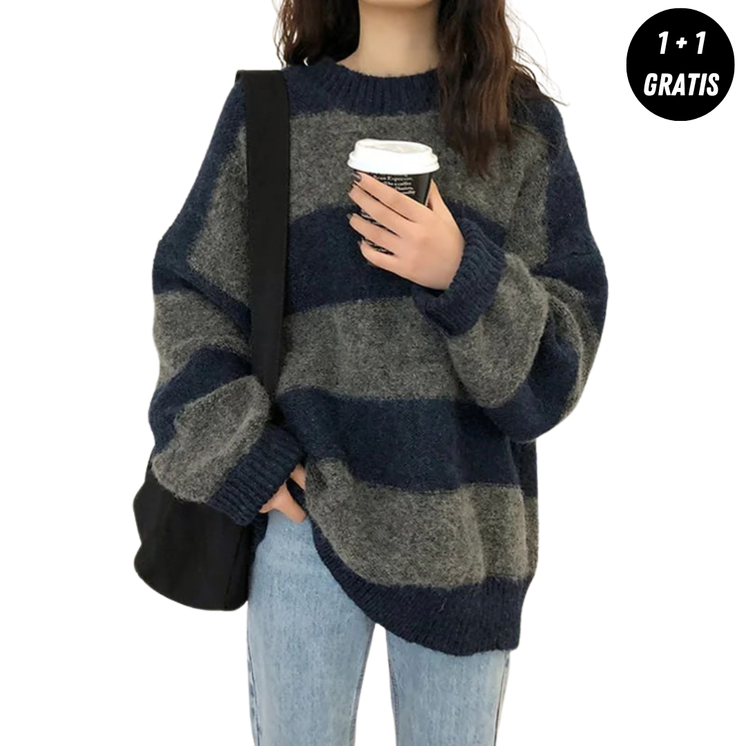 Bellaso - Französischer  Herbstpullover in zwei Farbstellungen