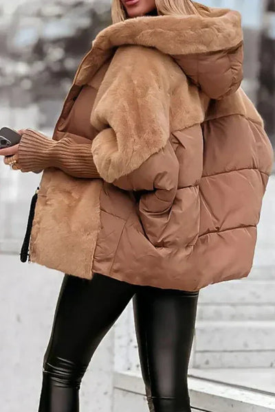Gabriela® | Luxuriöse Puffer-Jacke für Damen aus Kunstpelz