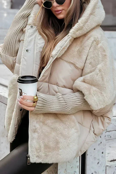 Gabriela® | Luxuriöse Puffer-Jacke für Damen aus Kunstpelz