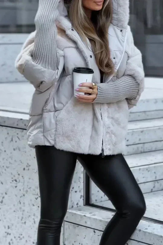 Gabriela® | Luxuriöse Puffer-Jacke für Damen aus Kunstpelz