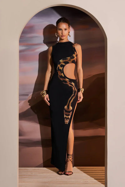 Bellaso - Elegante Split Maxi Kleid