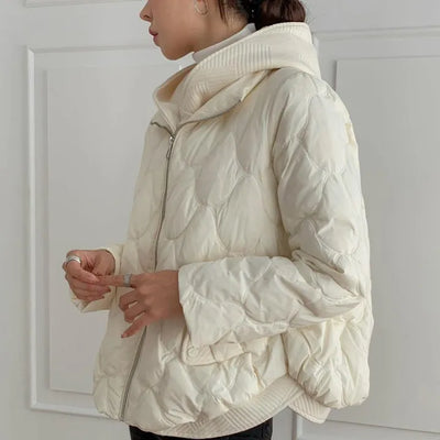 Bellaso - elegante italienische Daunenjacke mit Kapuze für Frauen