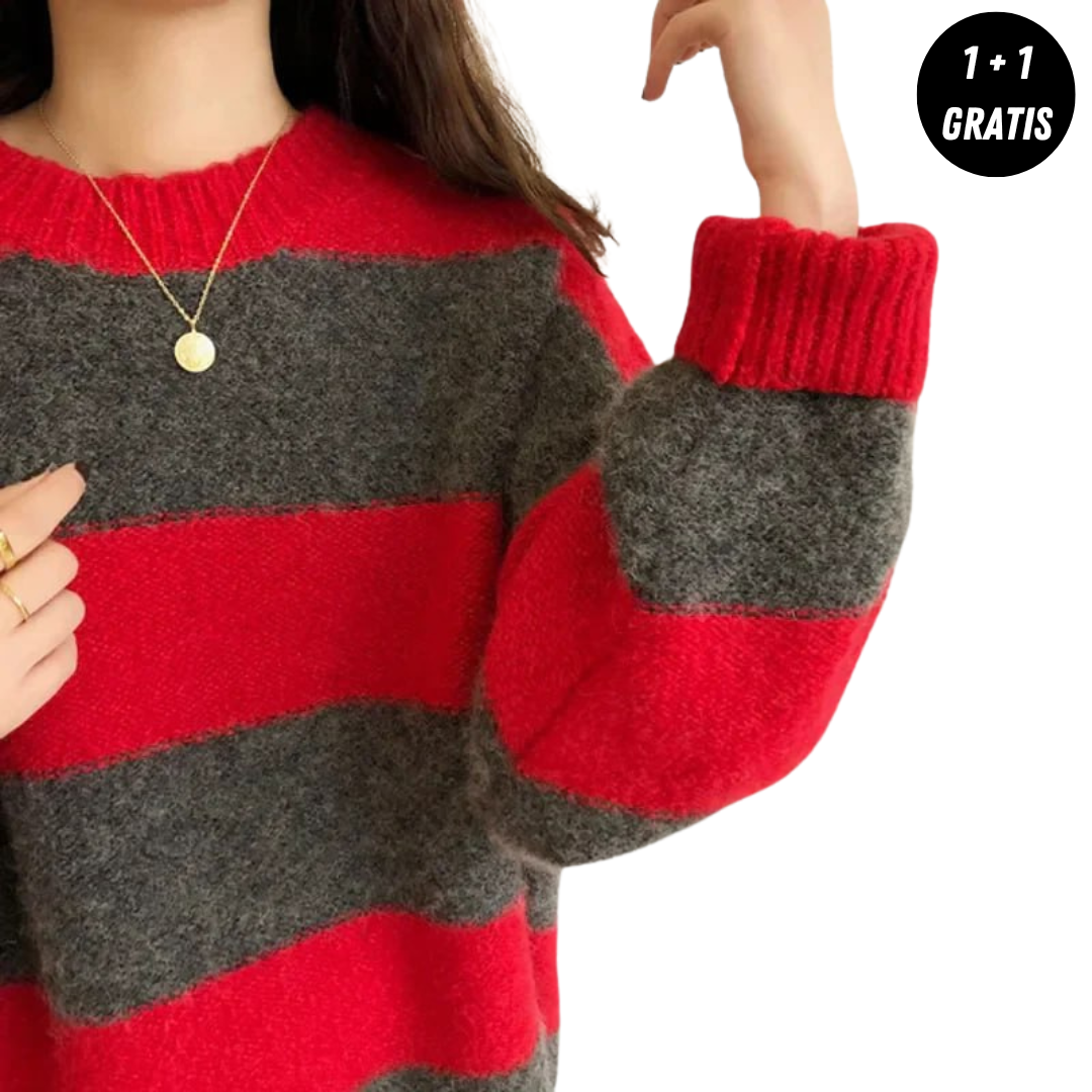 Bellaso - Französischer  Herbstpullover in zwei Farbstellungen