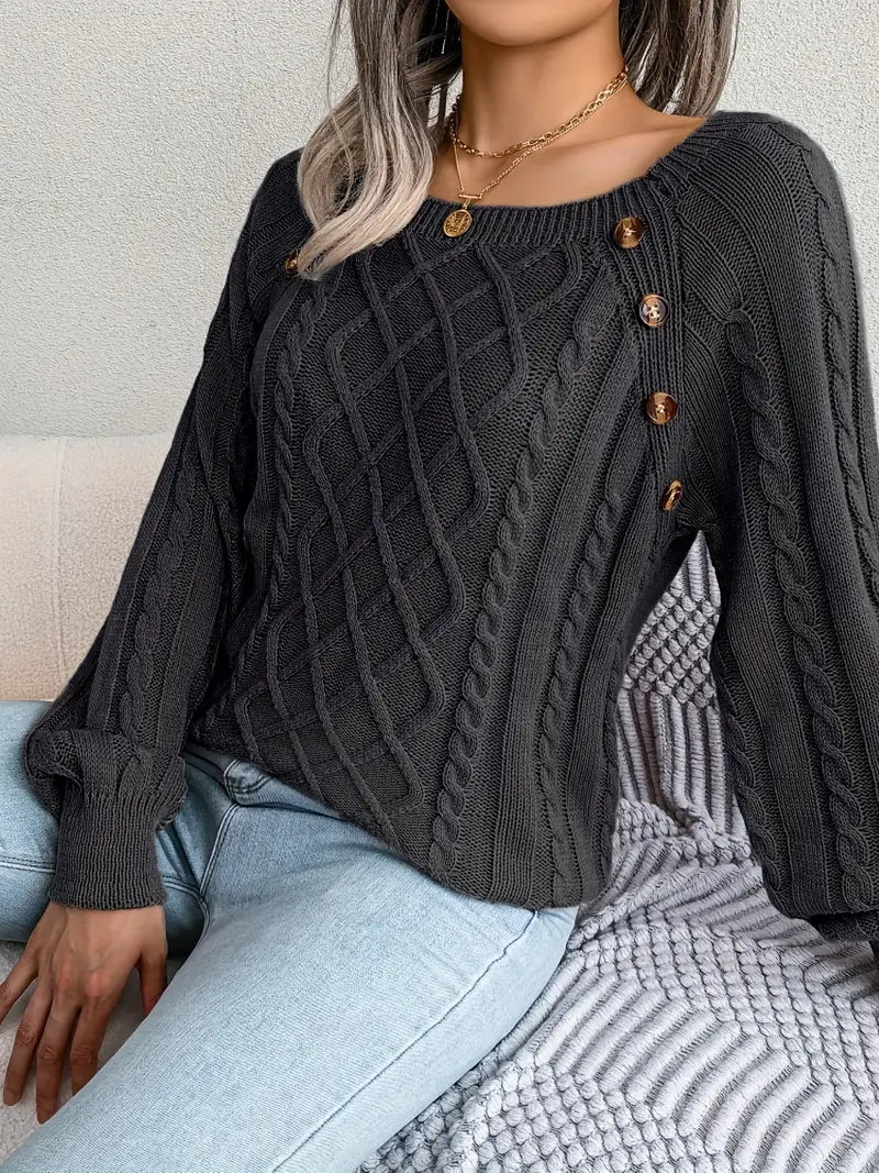 Bellaso – lässiger pullover mit rundhalsausschnitt