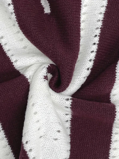 Bellaso – gestreifter pullover mit v-ausschnitt
