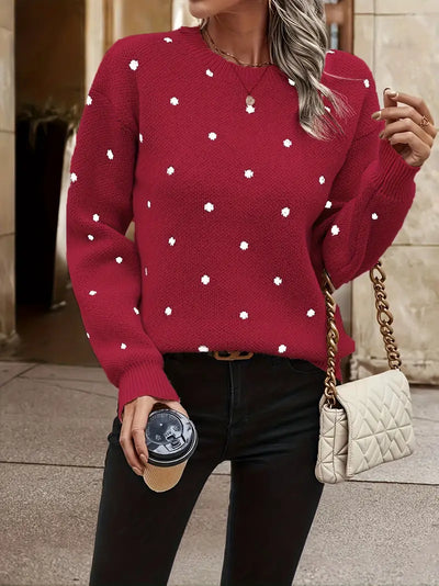 Bellaso – pullover mit polka-dot-muster