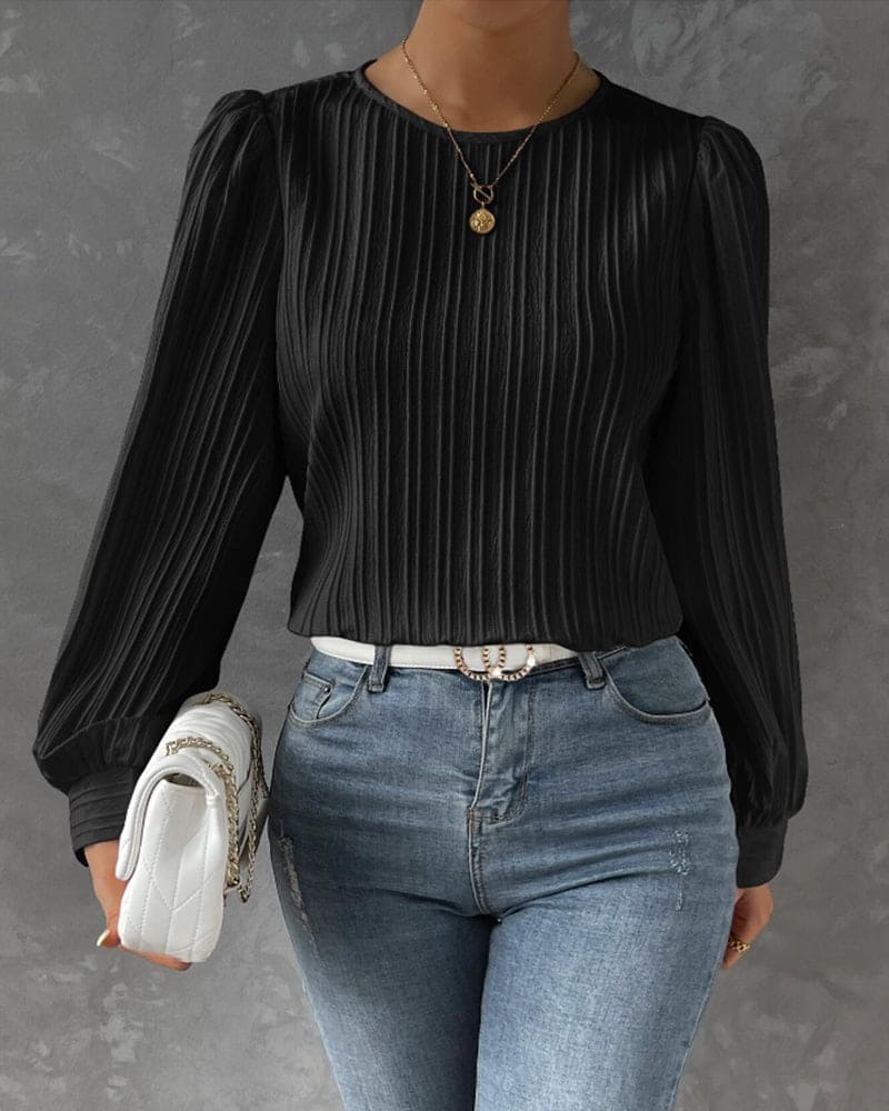 Bellaso - Olivia Bluse mit Laternenärmel