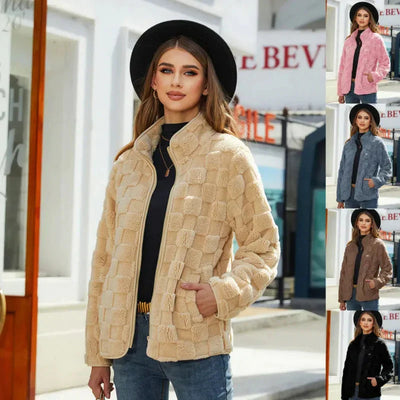 Bellaso - Karierte Herbstjacke für Damen