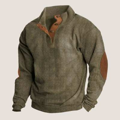 Kurt | Elegantes Rippendesign mit Knopfleiste Herrenpullover