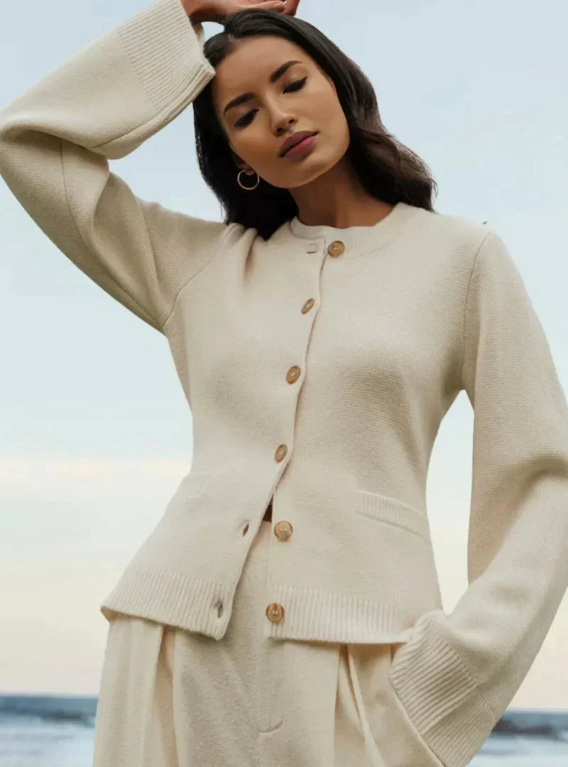 Bellaso - WARME HERBSTSTRICKJACKE MIT ENGLISCHER ELEGANZ FÜR DAMEN