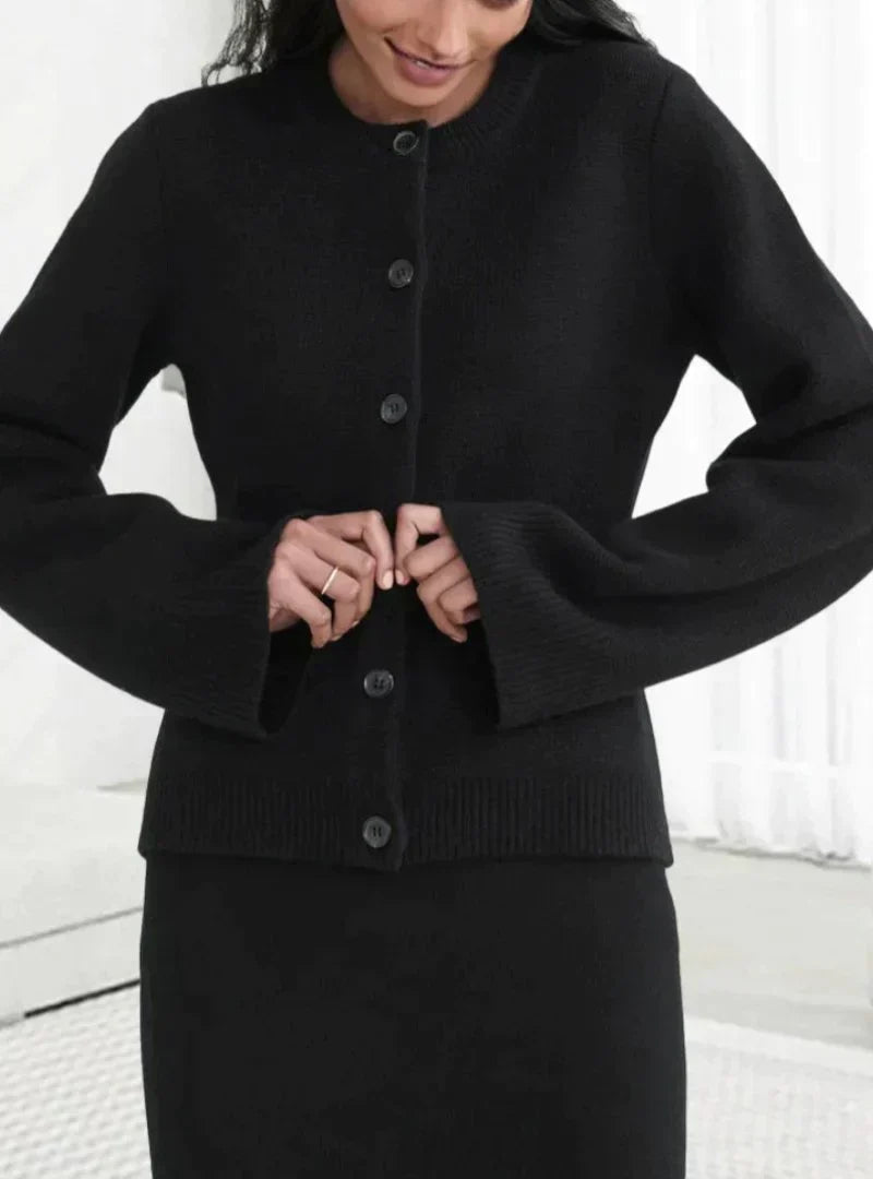 Bellaso - WARME HERBSTSTRICKJACKE MIT ENGLISCHER ELEGANZ FÜR DAMEN