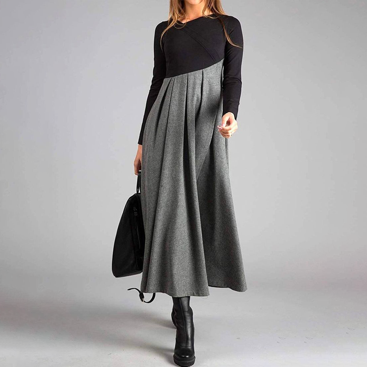 AutumnTrend® Elegantes Langarmkleid