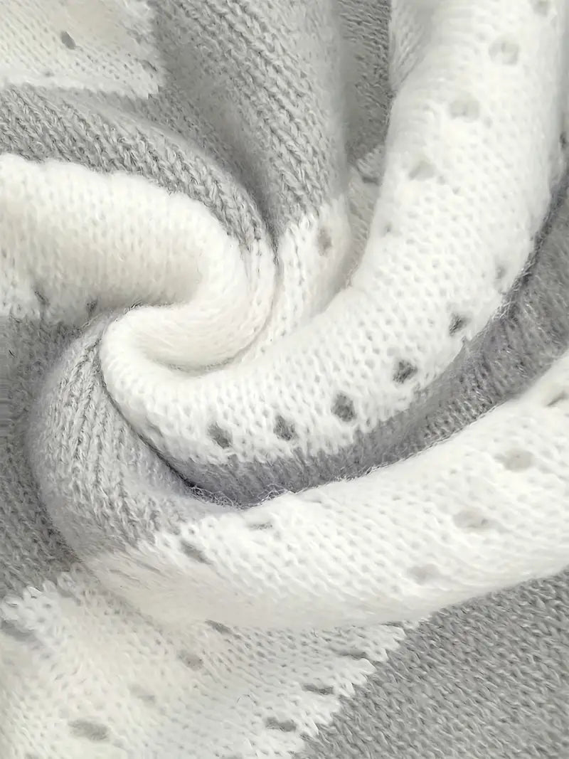 Bellaso – gestreifter pullover mit v-ausschnitt