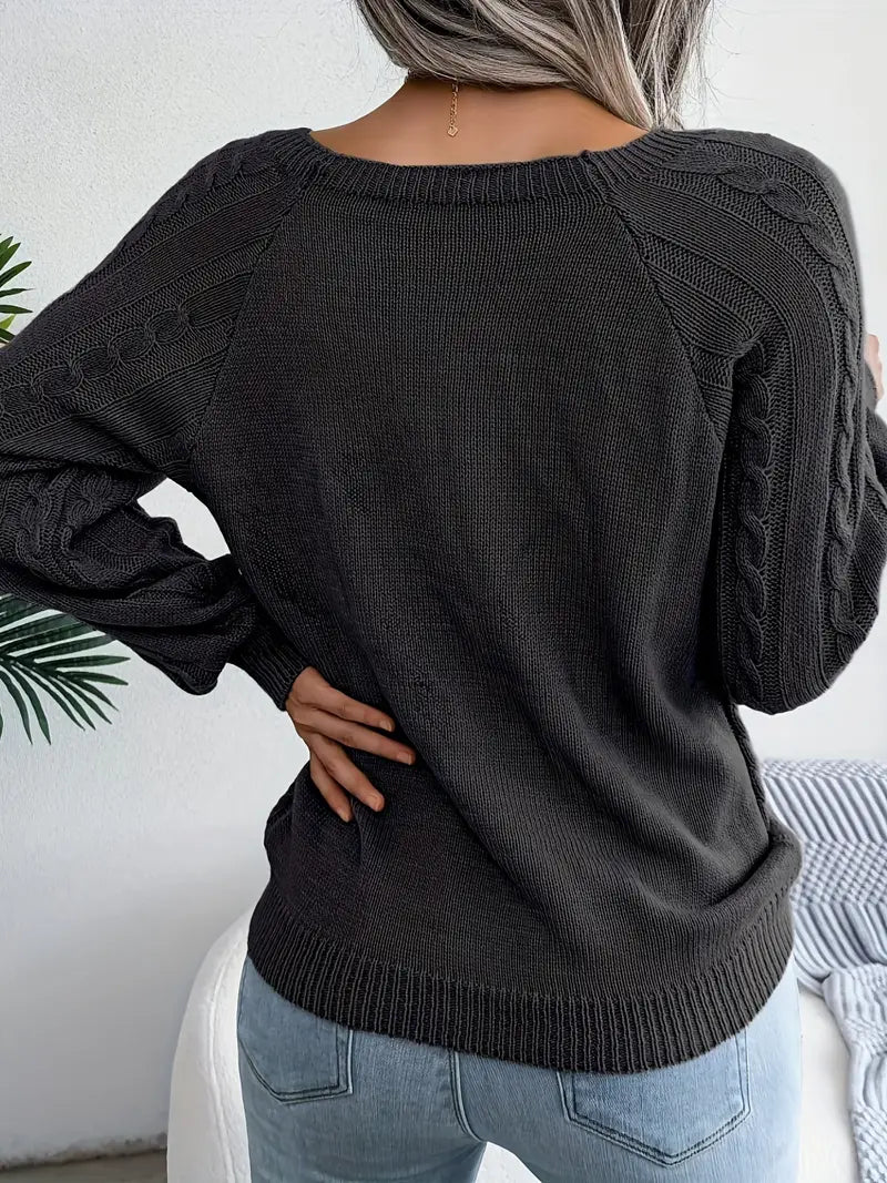 Bellaso – lässiger pullover mit rundhalsausschnitt