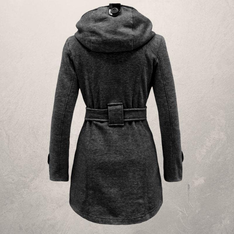 Schneider Mode | Damen Kaschmirmantel mit Kapuze und Gürtel
