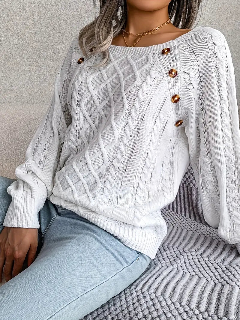 Bellaso – lässiger pullover mit rundhalsausschnitt