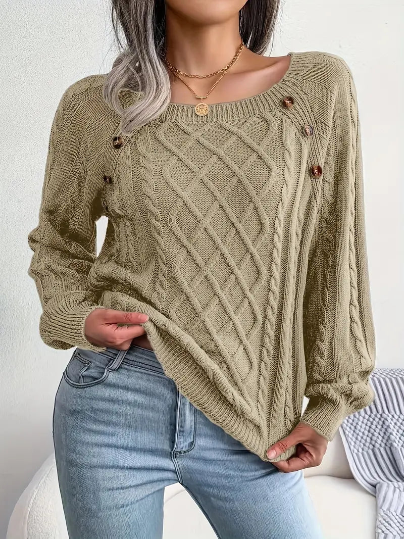 Bellaso – lässiger pullover mit rundhalsausschnitt