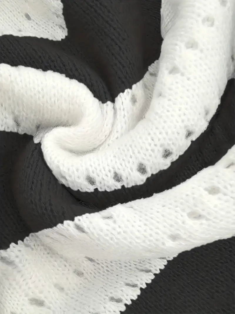 Bellaso – gestreifter pullover mit v-ausschnitt