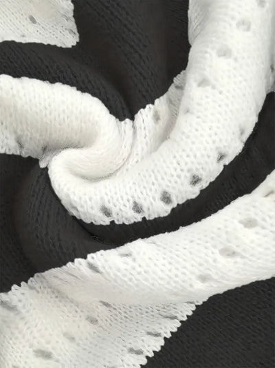 Bellaso – gestreifter pullover mit v-ausschnitt