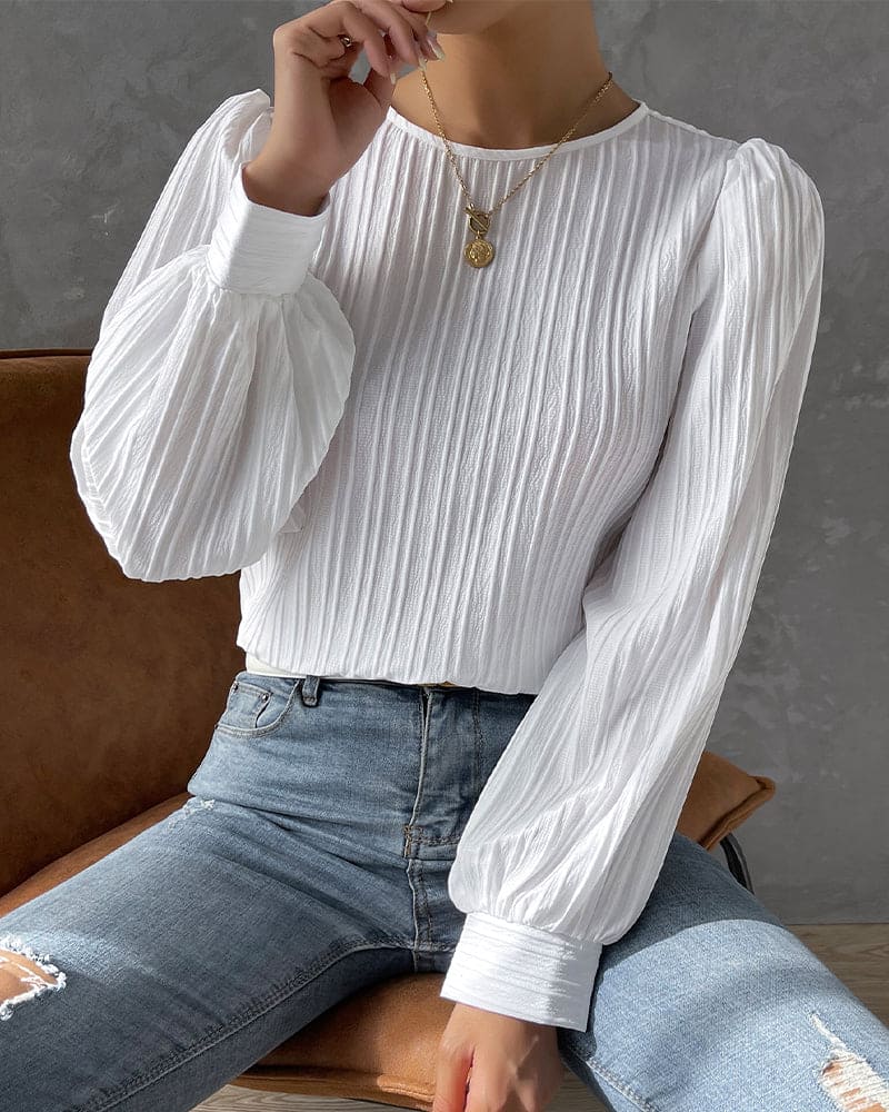 Bellaso - Olivia Bluse mit Laternenärmel