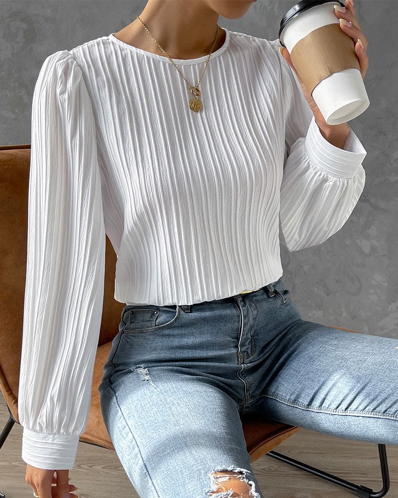 Bellaso - Olivia Bluse mit Laternenärmel