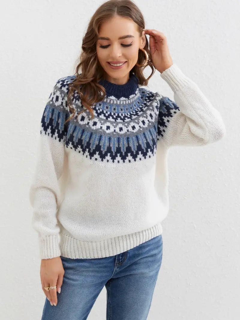 Bellaso -  Hinreißender gemusterter Pullover