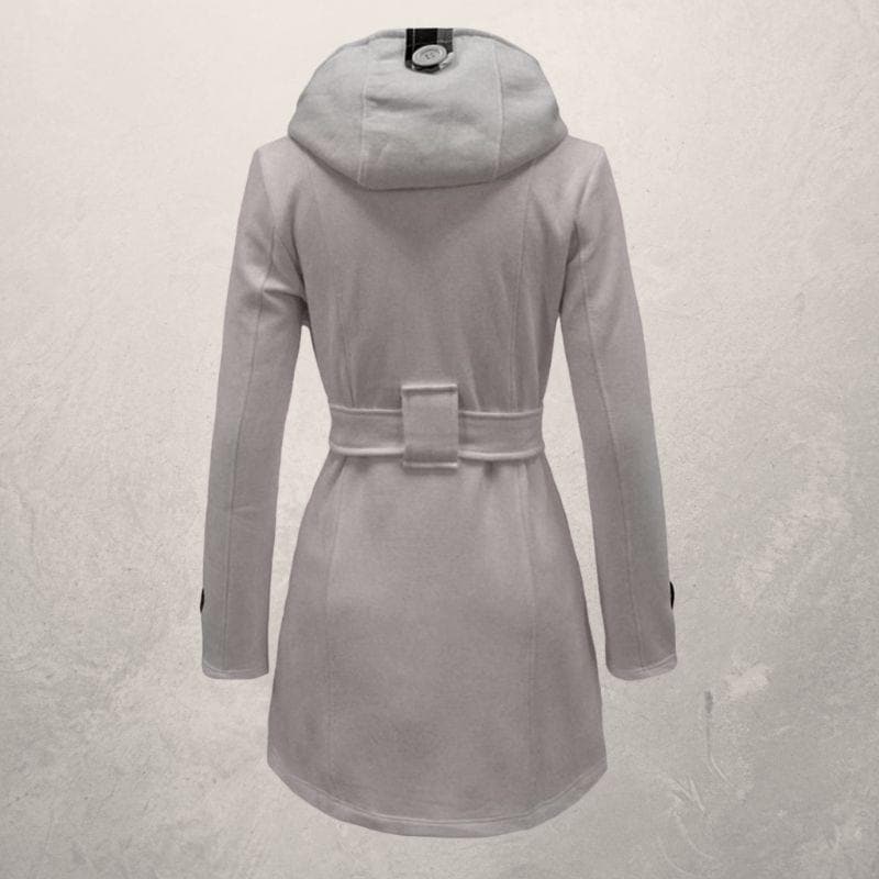 Schneider Mode | Damen Kaschmirmantel mit Kapuze und Gürtel