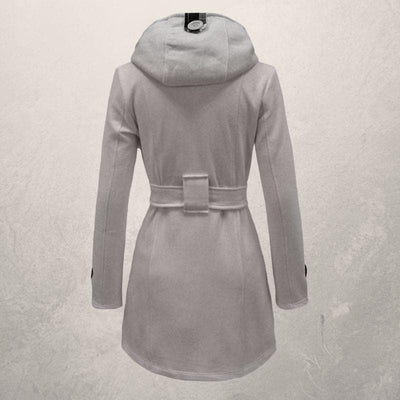 Schneider Mode | Damen Kaschmirmantel mit Kapuze und Gürtel