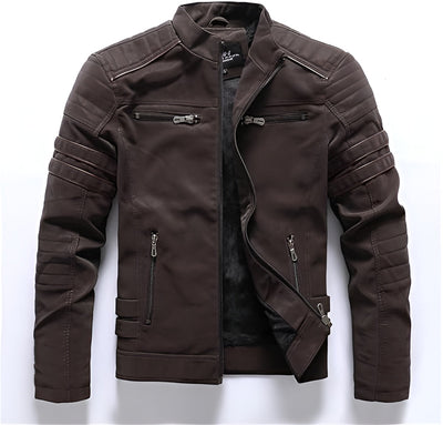 Gesteppte Panel-Bikerjacke für Männer