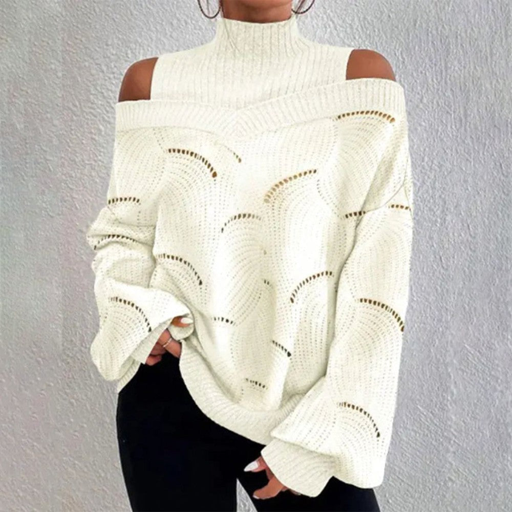 Bellaso Trend weißer Cold-Shoulder-Pullover