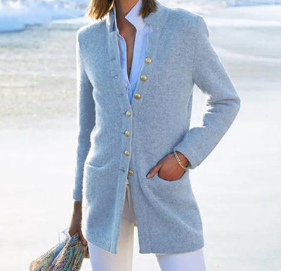Bellaso Trend Leichter Blauer Pullover mit Langen Ärmeln