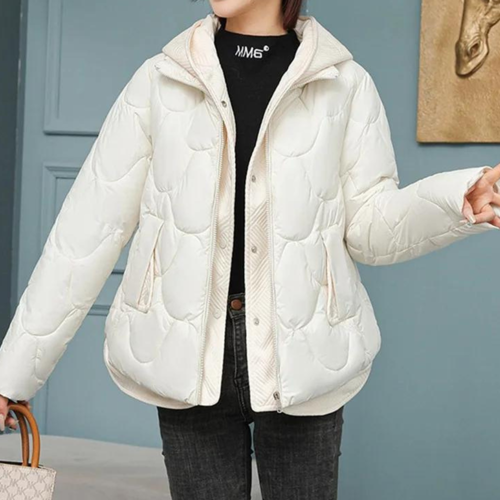 Bellaso - elegante italienische Daunenjacke mit Kapuze für Frauen