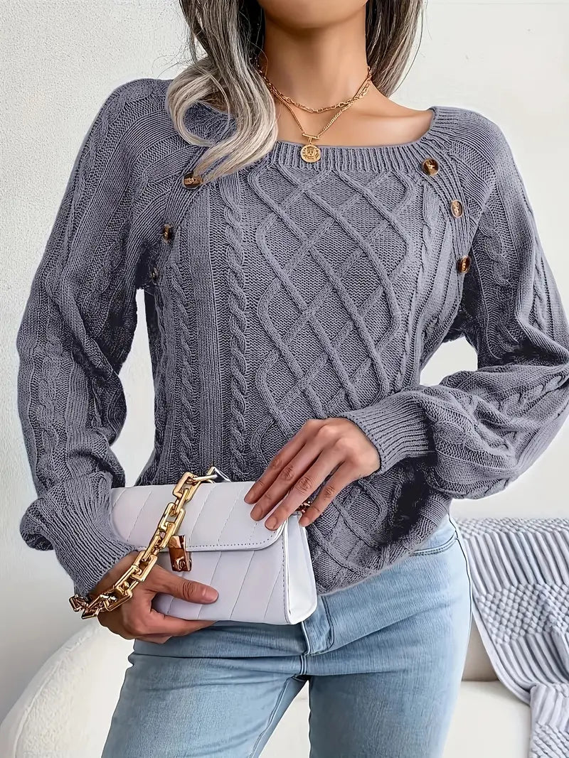 Bellaso – lässiger pullover mit rundhalsausschnitt