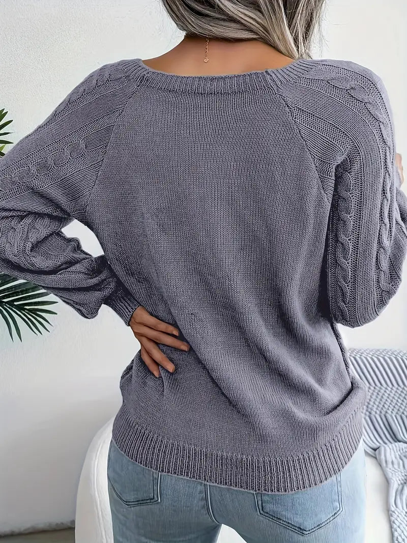 Bellaso – lässiger pullover mit rundhalsausschnitt