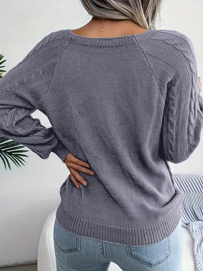 Bellaso – lässiger pullover mit rundhalsausschnitt