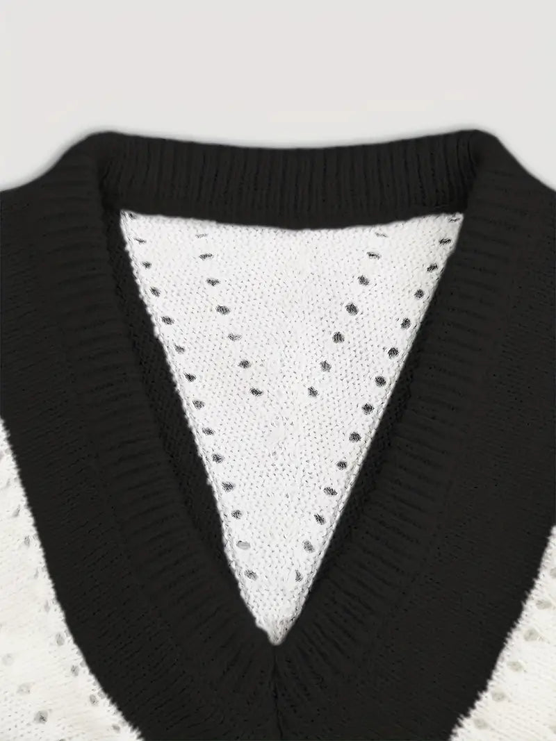 Bellaso – gestreifter pullover mit v-ausschnitt