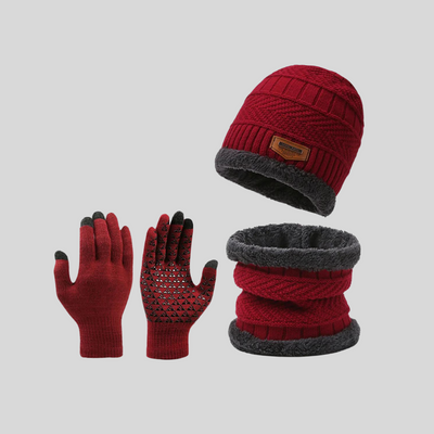 Bellaso Winter-Accessoire-Set aus dicker Wolle -HARRISON