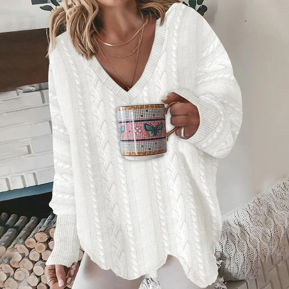 Bellaso Trend klassischer Pullover mit V-Ausschnitt