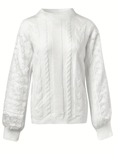Bellaso – stylischer spitzenpullover