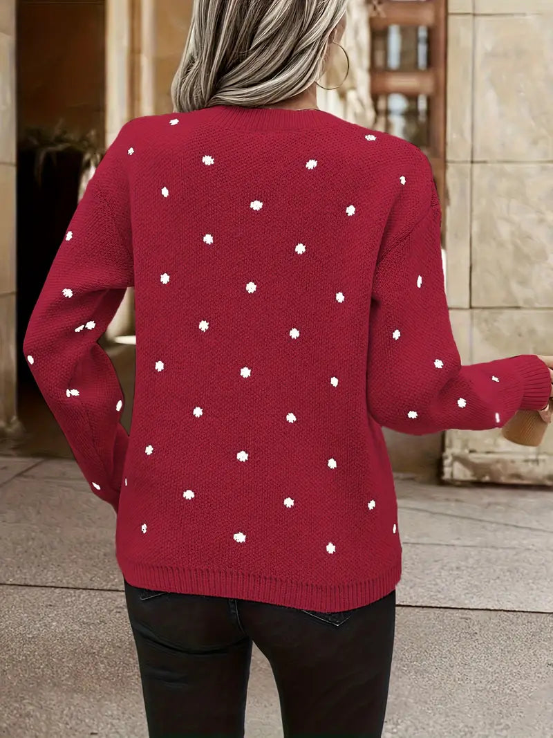 Bellaso – pullover mit polka-dot-muster