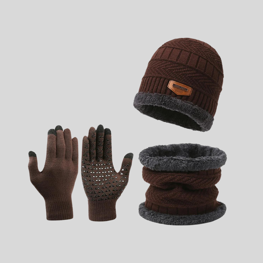 Bellaso Winter-Accessoire-Set aus dicker Wolle -HARRISON