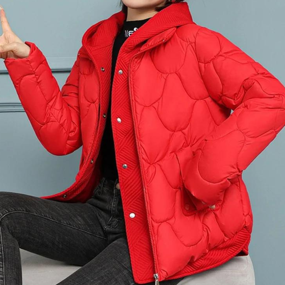 Bellaso - elegante italienische Daunenjacke mit Kapuze für Frauen