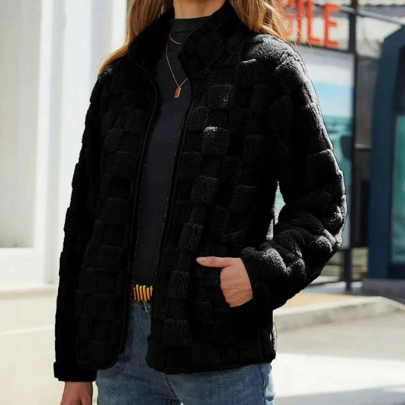 Bellaso - Karierte Herbstjacke für Damen