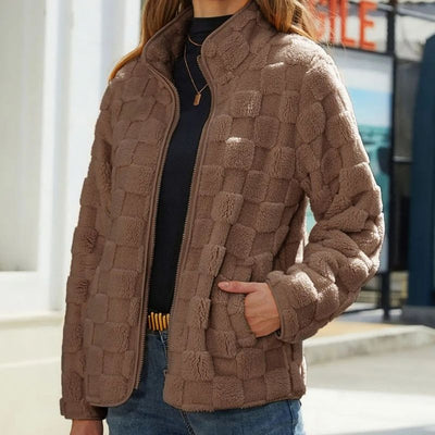 Bellaso - Karierte Herbstjacke für Damen