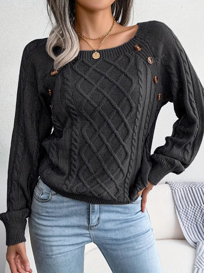 Bellaso – lässiger pullover mit rundhalsausschnitt
